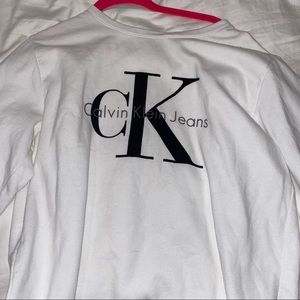 CALVIN KLEIN WHITE CREWNECK